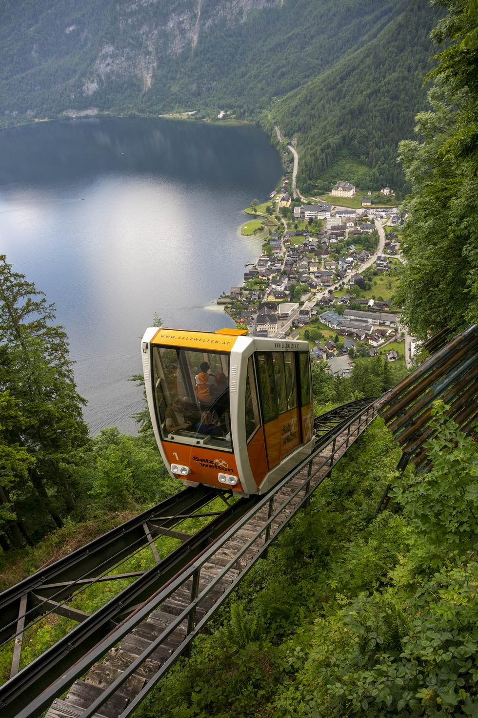 Salzbergbahn Hallstatt Ausztria